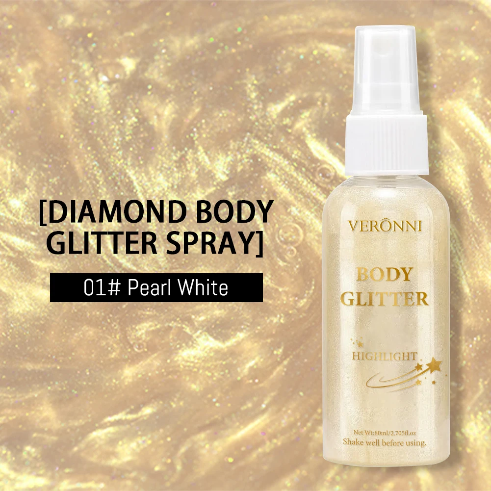 Description Picture 5 of itemLiquid Shimmer Body Highlighter Oil Makeup,Glitter Spray Oil Lotion,Full Body & Face Glow-Up Liquid Lotion for All Skin Type