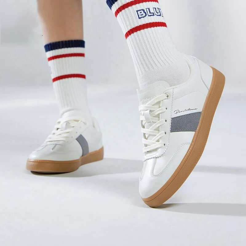 Xtep Women Skateboarding Shoes Retro Wear-Resistant Sport Shoes Cushioning Lightweight Female Sneakers 877218310025 sports board shoes