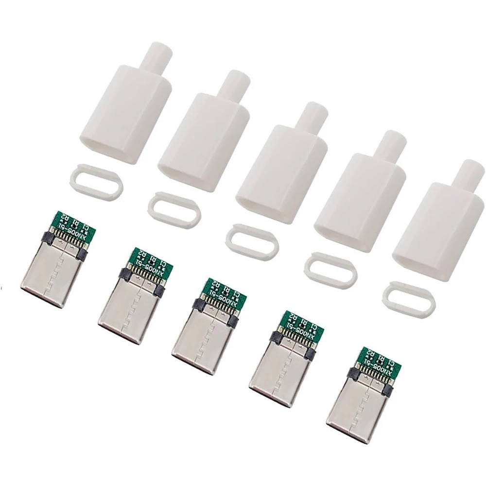 USB C Connector Male Plug DIY Soldering Kit - Enhanced Adapter Cable