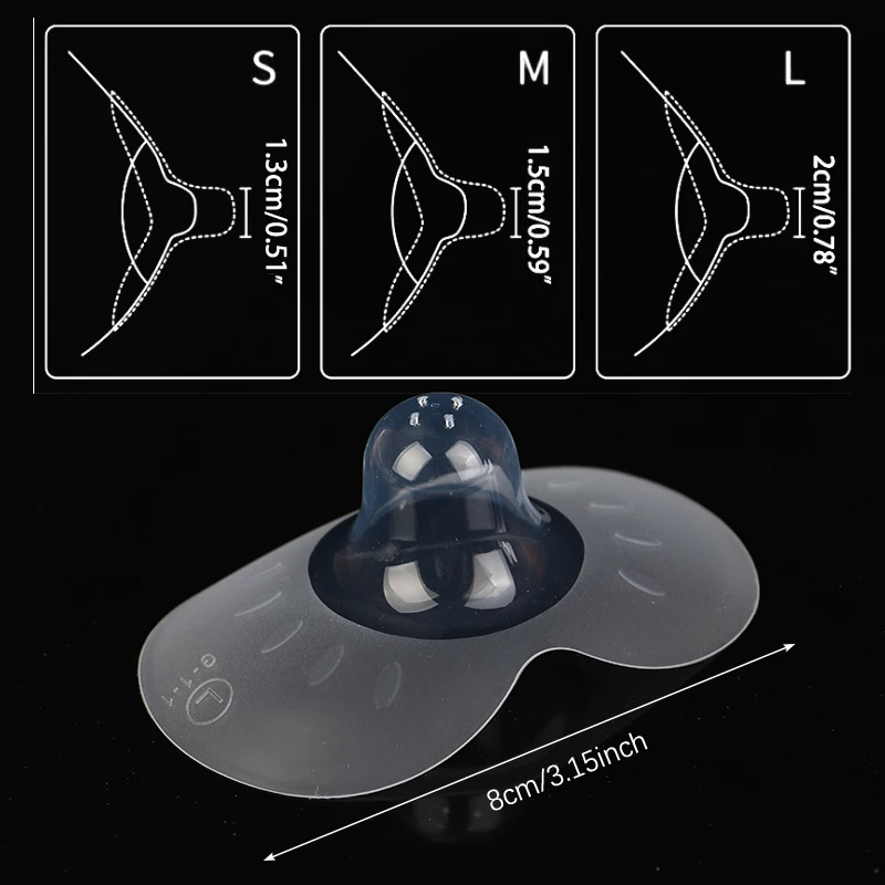 2Pcs Silicone Breastfeeding Nipple Protectors Feeding Mother Nipple Shields Protection Cover Milk Cover With Clear Carrying Case 3