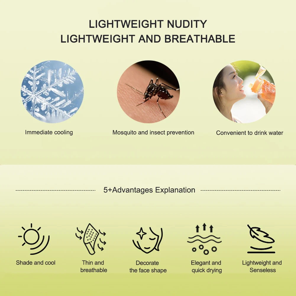 Ice Silk Full Face Sun Protection Mask Breathable Running Sports Mask Adjustable Anti Ultraviolet for Summer Outdoor Activities