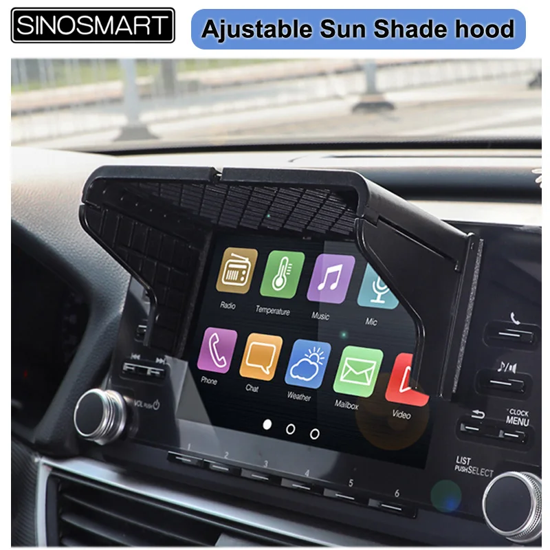 Sinosmart Sun hood Shade & Glare Visor Shield for all Car Android Radio