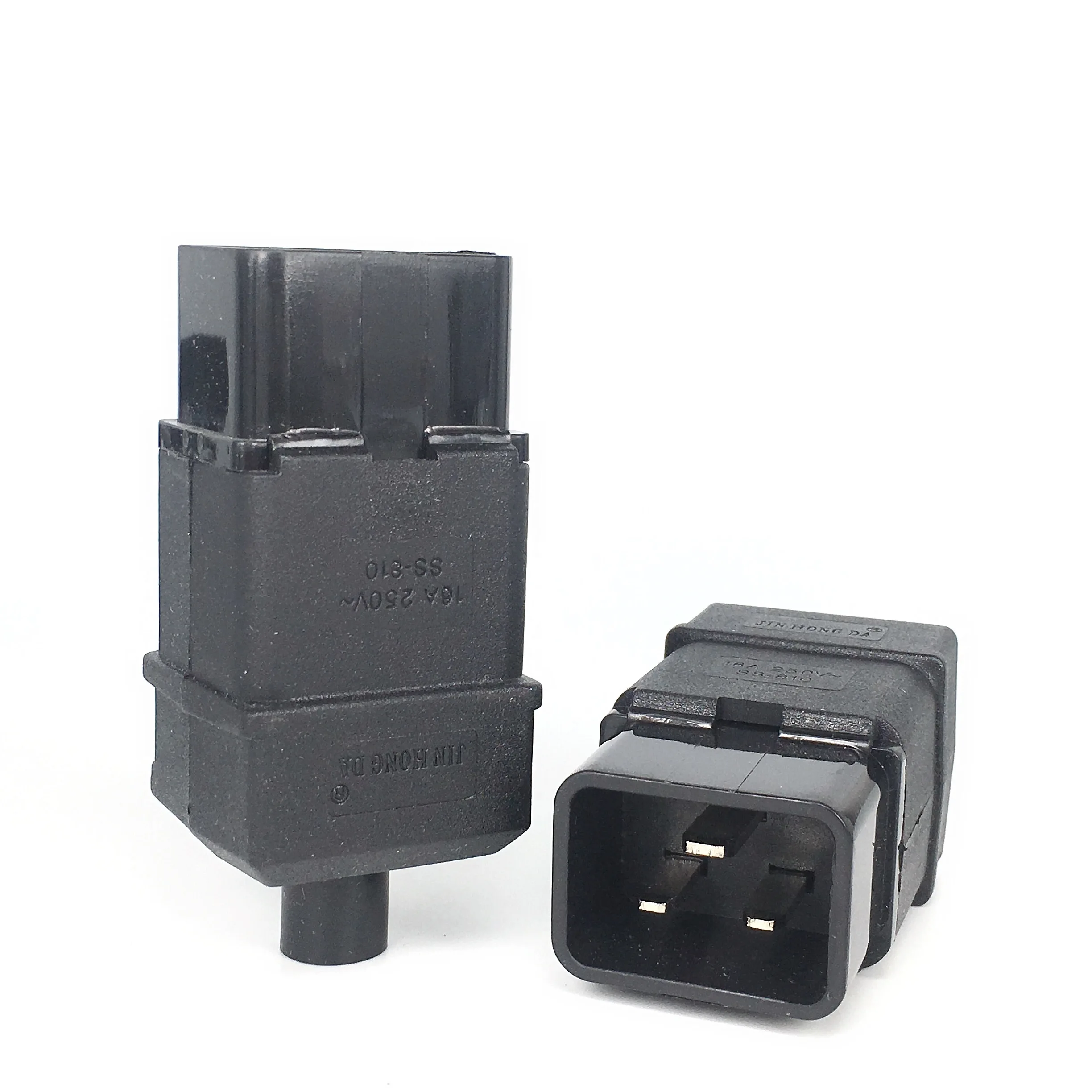 ce 250v 16a C19 C20 female male 3 sprong AC PDU UPS power outlet wired electrical Receptacle AC socket plug