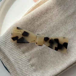 Elegant Wine Red Bow Hair Clip - Korean French - Style Accessory (6Light leopard print)
