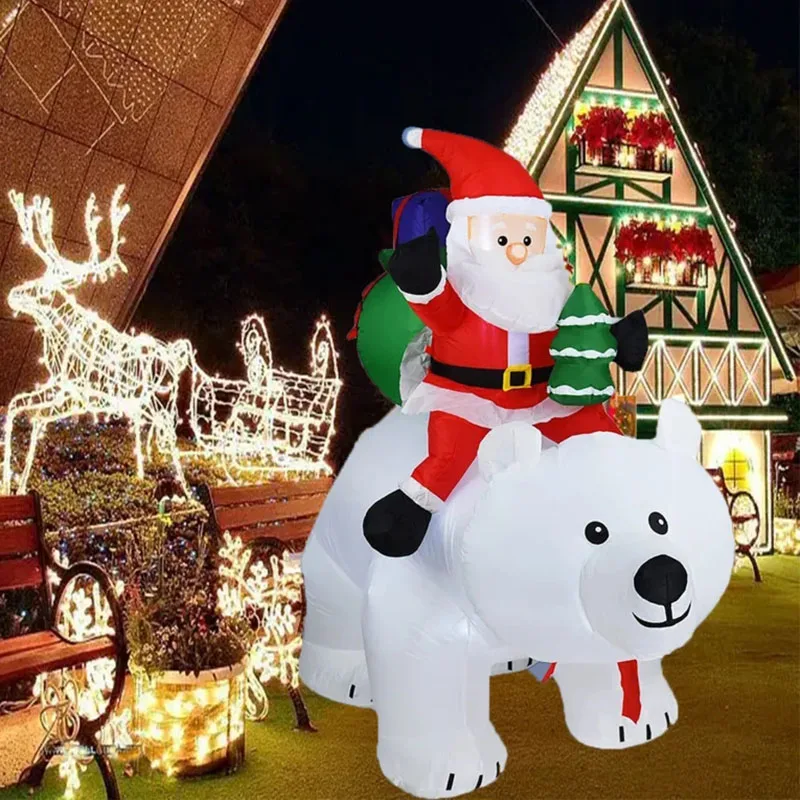 

1.5-2.5m LED Giant Christmas Decoration Inflatable Santa Claus Snowman Ornament Led Glowing Xmas Party Yard Decor New Year Gifts