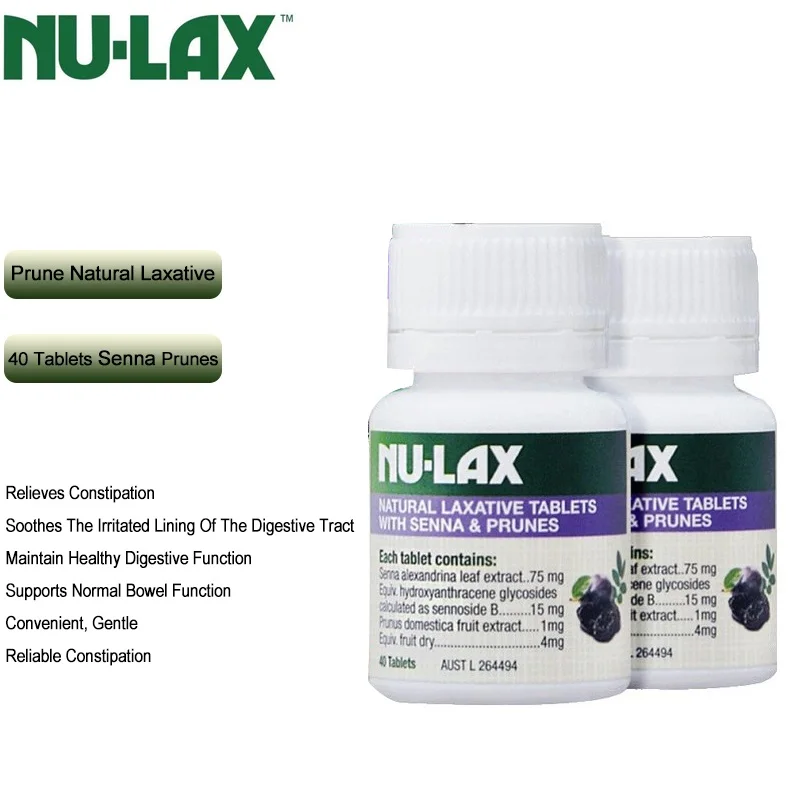2pcs Nulax Natural Laxative 40 Tablets With Senna Prune For