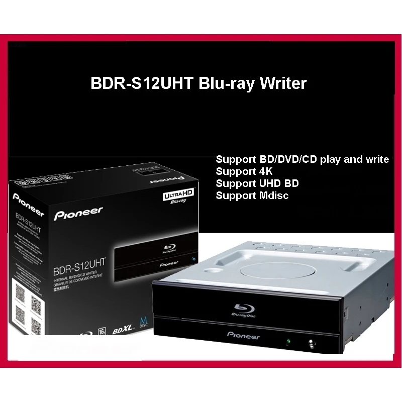 

Совершенно новый Blu-Ray запись BD-R рекордер BDR S12UHT Оптический Привод BD/Mdisc/DVD CD Воспроизведение и запись 16X высокая скорость 4K 3D