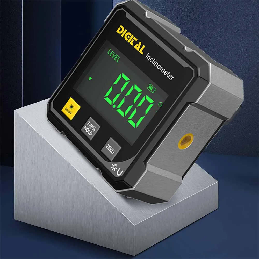 4-Side Magnetic Digital Angle Gauge With Laser Electronic Protractor Horizontometer thumbnail 4