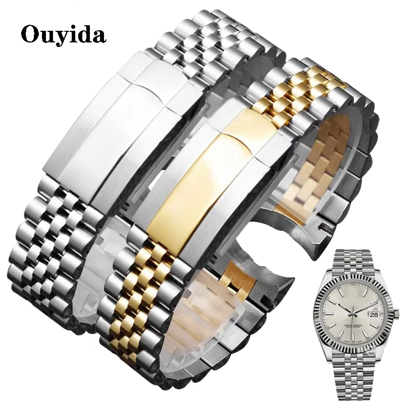 Cinturino In Acciaio Inossidabile Solido Da Uomo Cinturino Di Lusso Per Rolex Oyster Perpetual Datejust Daytona Submariner Cinghie 20Mm 21Mm
