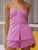 Ootddress Sexy Fashion 2 Piece-Set Shorts Women's Bandeau Slim Lace-Up Solid Backless Tank Top And High Waist Shorts Outfits 2025