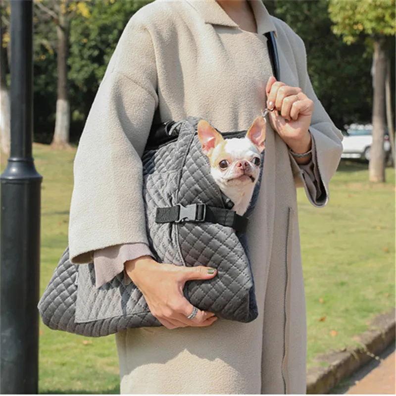 

Carrier for Dogs Fashion Portable Dog Bag for Small Dogs Diamond Quilted Pet Carrier Blanket Soft Carrier Bag for Chihuahua York