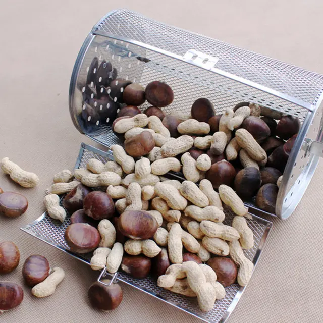 1Pc Gördülő Grill -Kosár Grillezett Ketrec Rotisserie Mogyoróbab Sütő Airfryer Francia Krumpli Bbq Kosár - Image 5