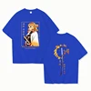Hot New Anime Rengoku Kyoujurou Printed Men's Summer Short Sleeve Tee Shirts Round Neck Casual Summer Unisex Tops 5