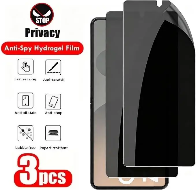 3PCS Anti-Spy Privacy Hydrogel Screen Protector Film