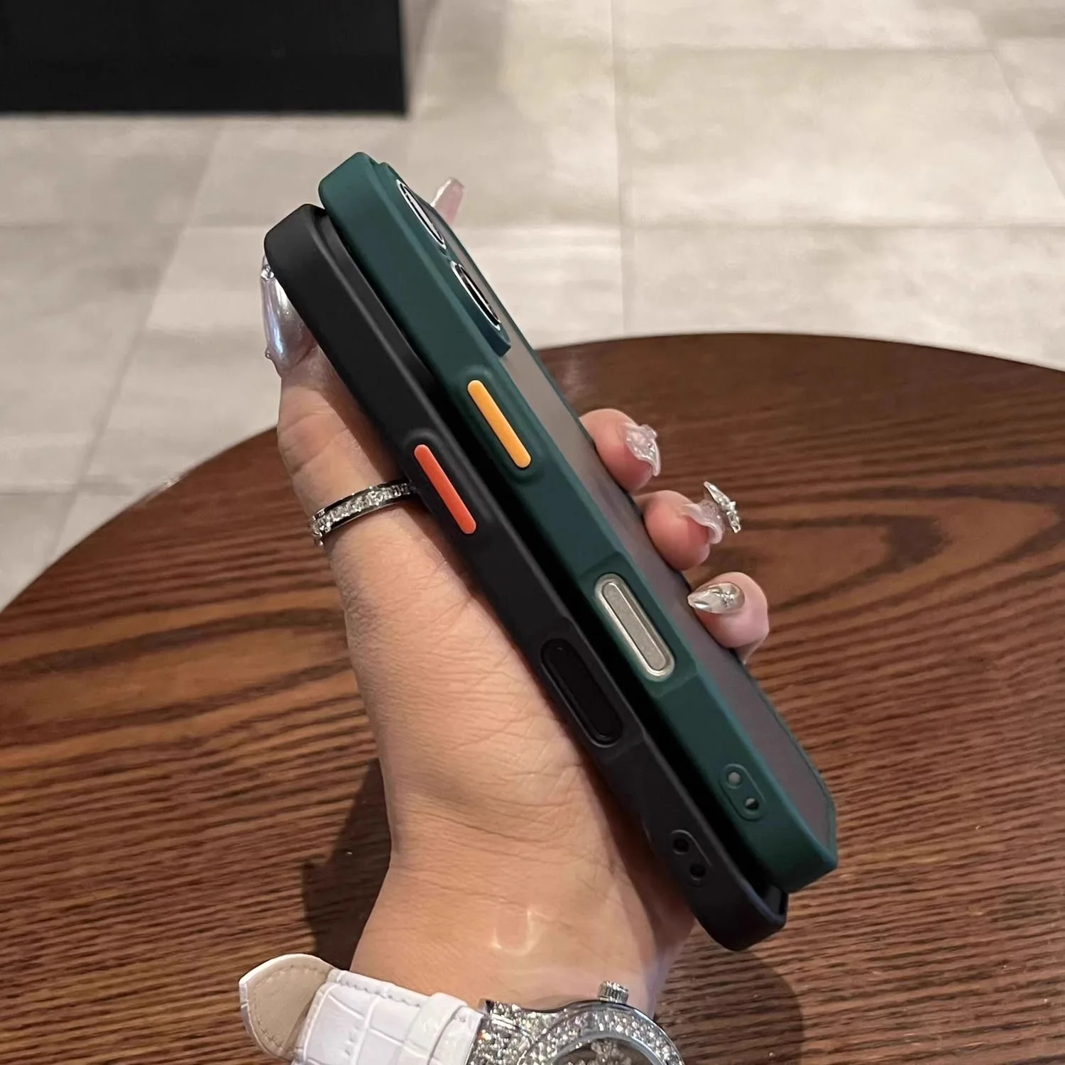 Shockproof Armor Matte Case - Luxury Silicone Bumper with Clear Hard PC Cover