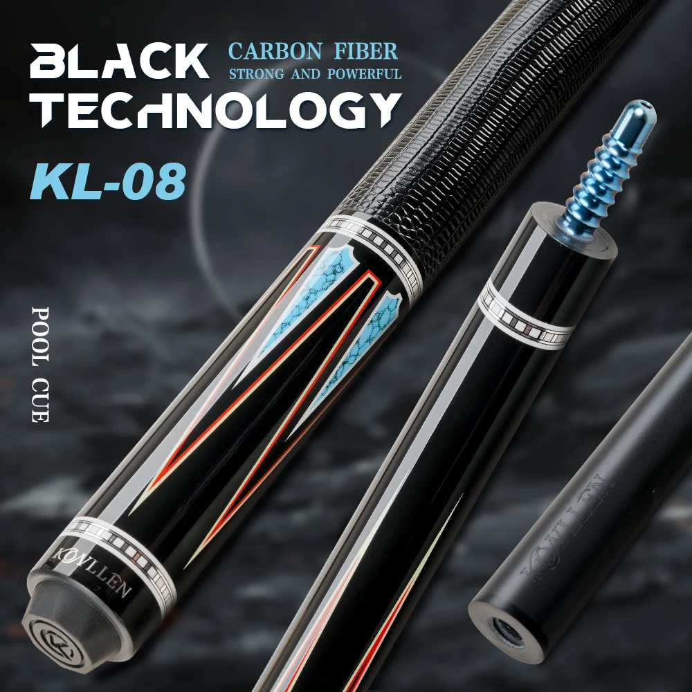 KONLLEN コンラン キュー KL-08 KONLLEN Carbon Fiber Pool Cue Stick KL-08 Low Deflection shaft