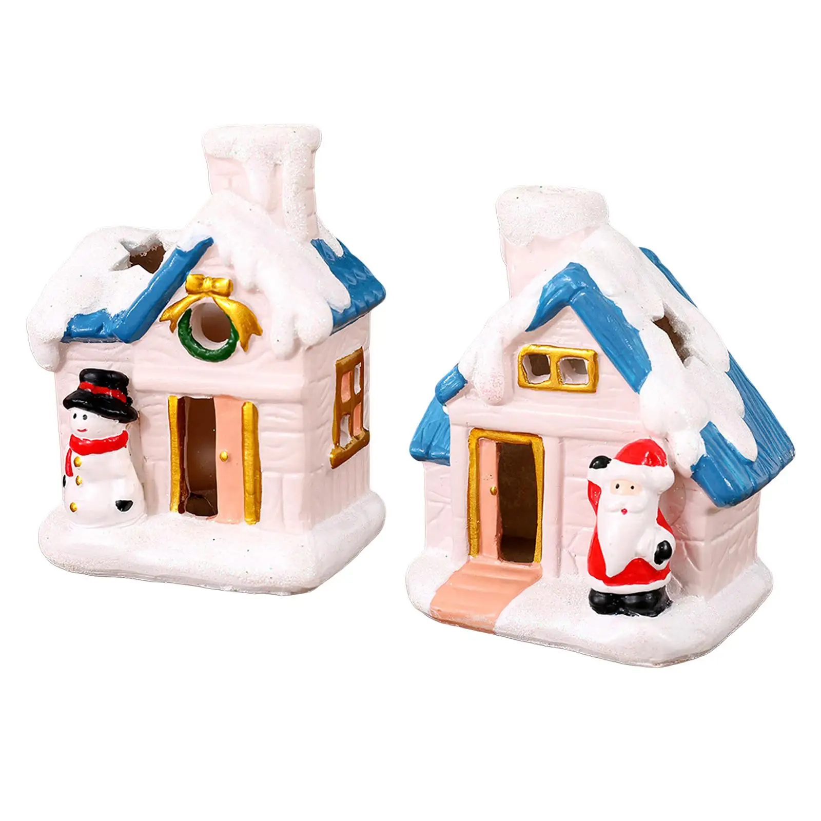Christmas Led Houses Collezione Faro Luminoso Ornamenti In Miniatura Si Illuminano