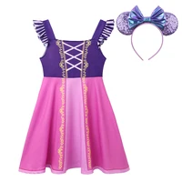 Robe de princesse d'été pour filles, tenue décontractée de sirène, robe de plage pour enfants, vêtements de princesse pour filles 4