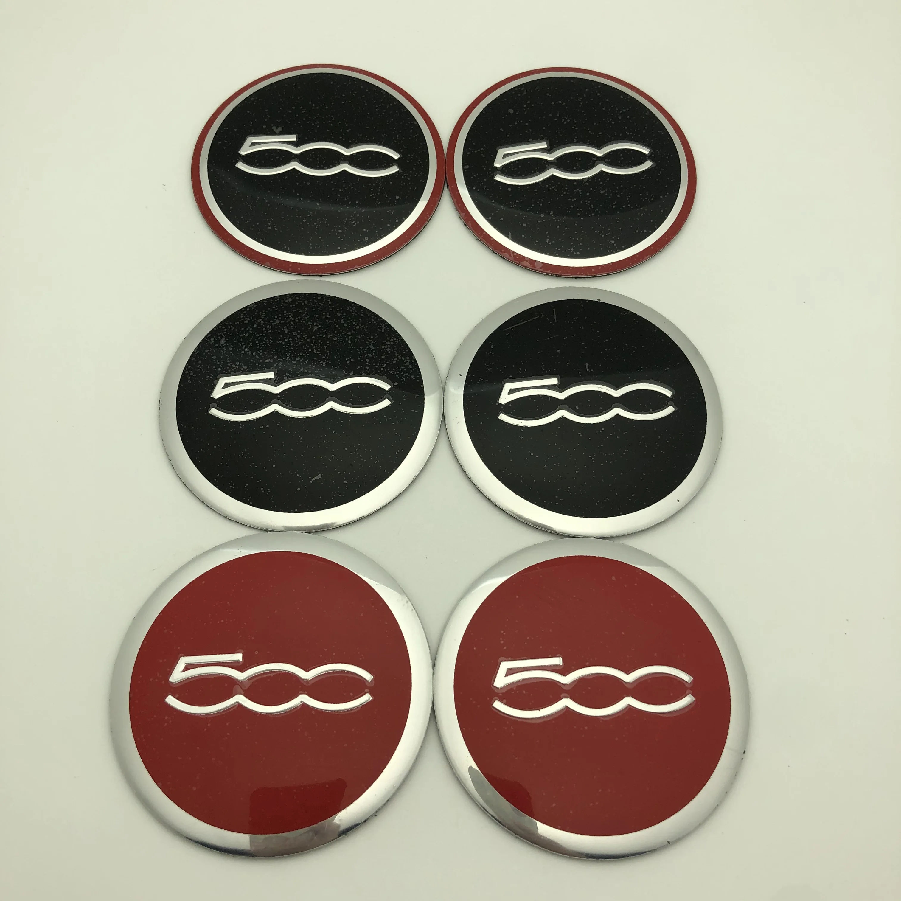 4 Pezzi 60Mm Per 500 Tappi Del Mozzo Centrale Della Ruota Cerchi Per Lo Styling Dell'Auto Coprimozzo Adesivi Con Emblema Distintivo Da 56Mm