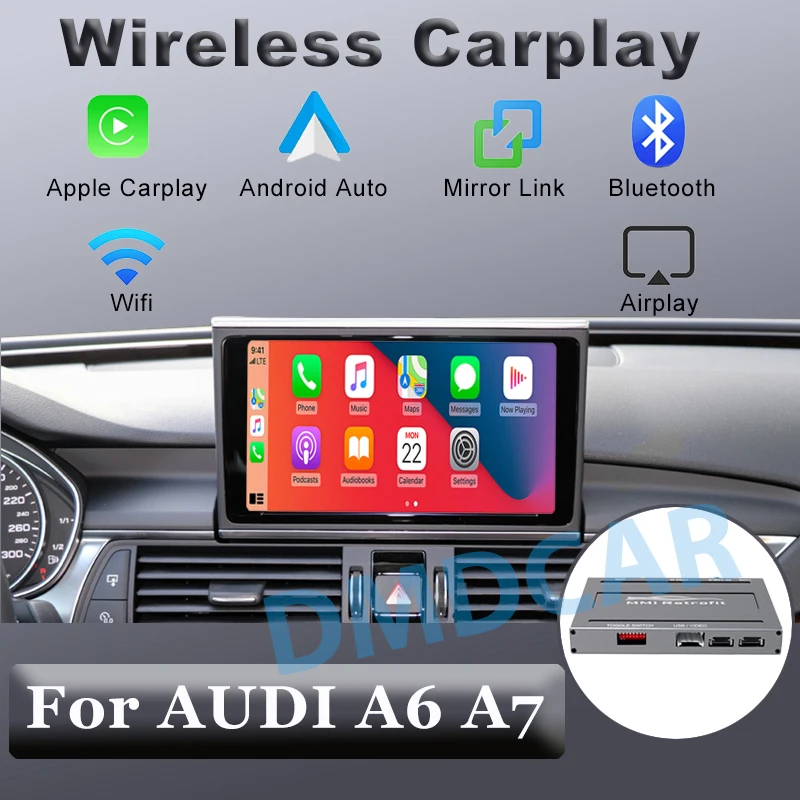 

Car CarPlay wireless connection decoder box For AUDI A6 A7 MMI system multimedia Original Screen Update