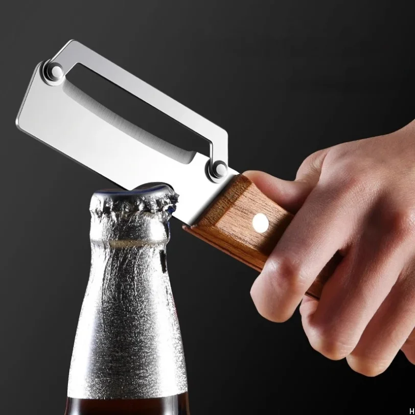 Stainless steel peeler with wooden handle for peeling and slicing fruits and vegetables | Durable and smooth operation 4