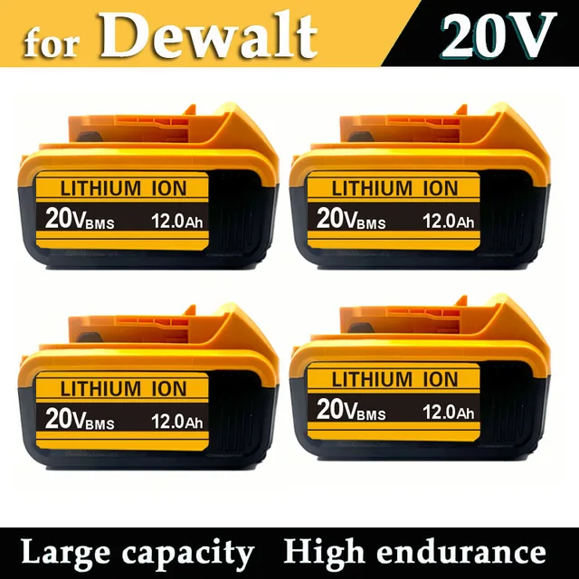 12.0Ah pour Dewalt 20V batterie Rechargeable pour Dewalt tournevis sans fil perceuse vis pistolet clé Batteries à percussion DCD790 DCB200 1