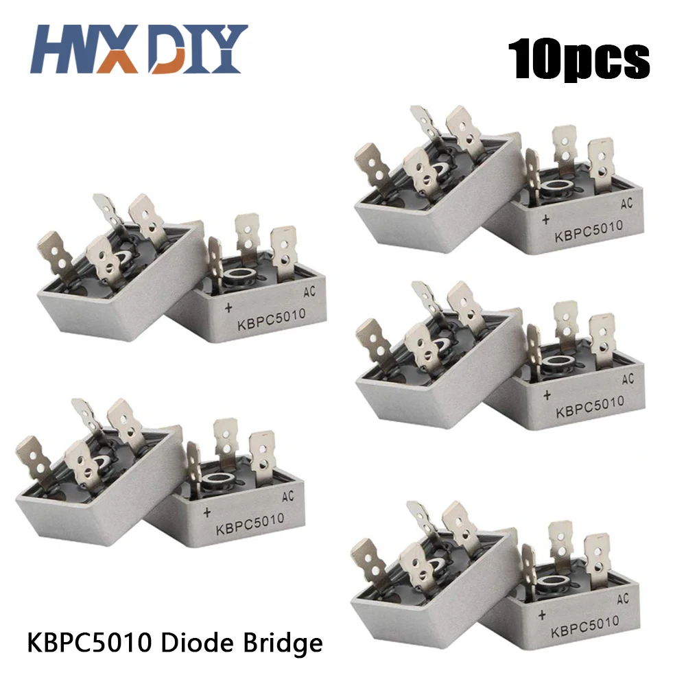 10pcs KBPC5010 Diode Bridge KBPC 5010 50A 1000V Diode Bridges Rectifier