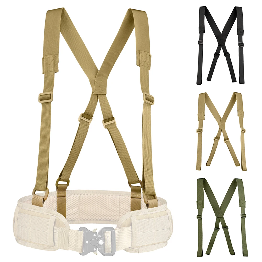 Bretelles tactiques Y-shape avec harnais ceinture - Accessoire pêche chasse support outils