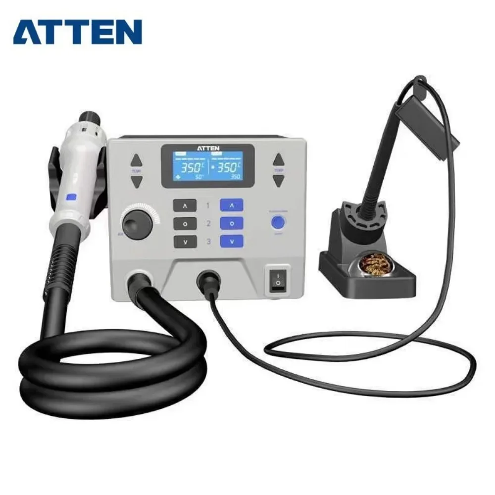 ATTEN ST-862D Update Version ST-8902D 1300W 2 IN 1 Digital Rework Station Hot Air Gun 90W Soldering Iron Solder Station 110/220V