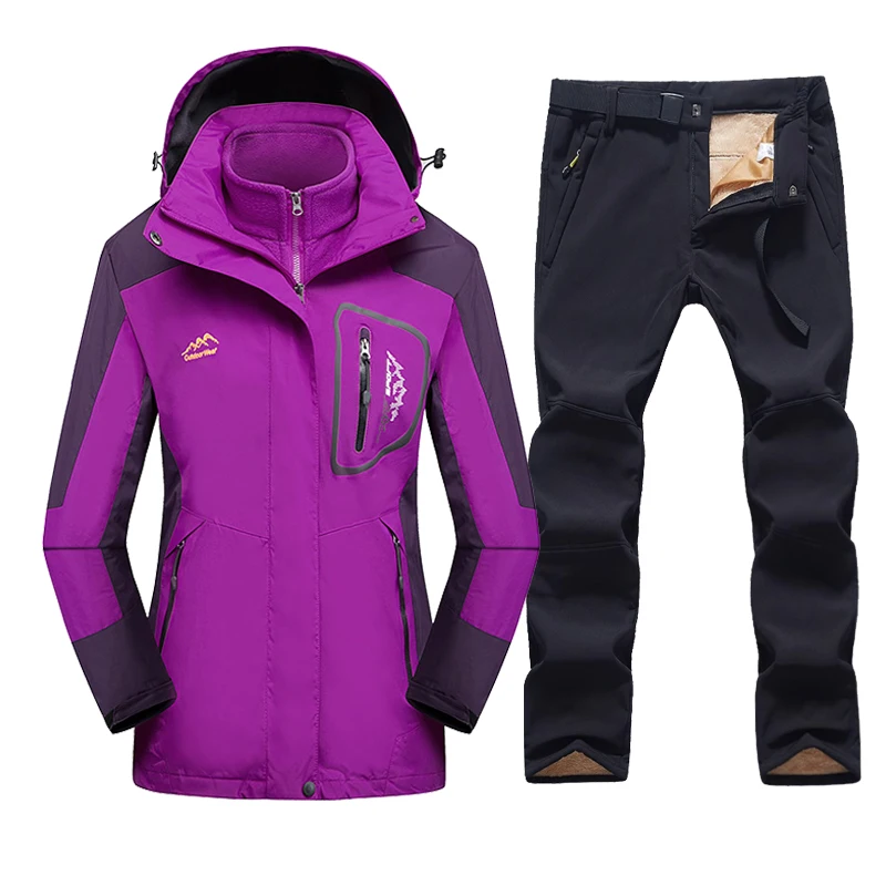 Women's Ski Suit – Oversized Fit – Weather-Resistant – Full Zip Jacket & Trousers