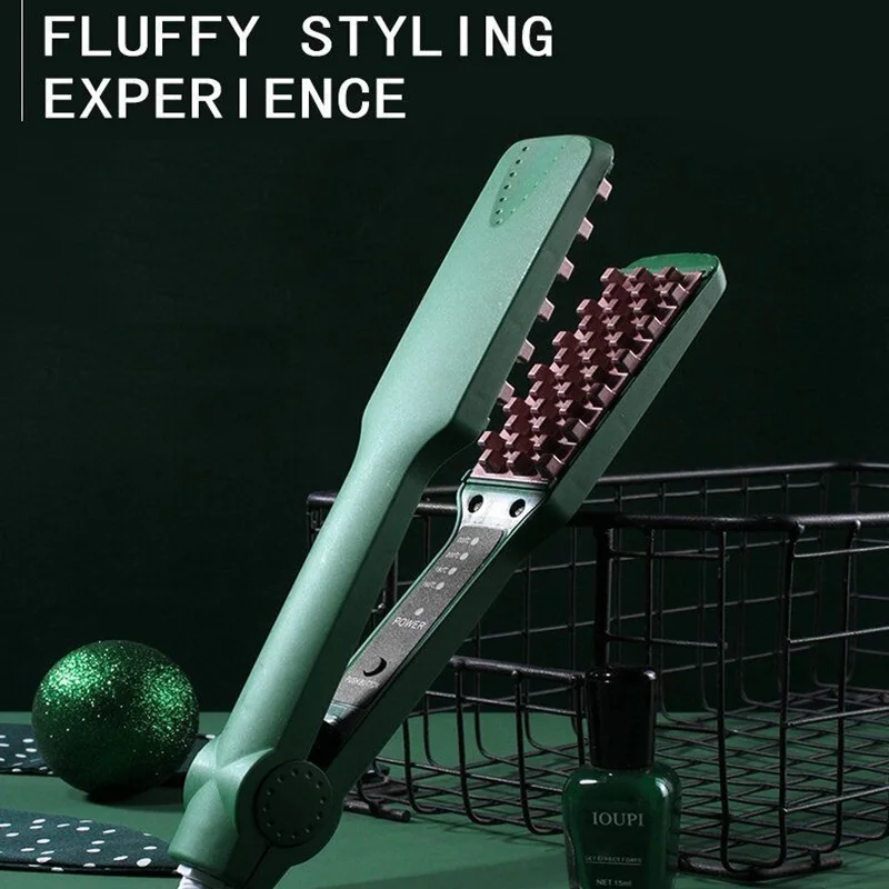 Grid Hair Crimper Volumizer Ceramic Professional Fluffy Corrugated Curler Straightening Iron Corn Hair Splint Perm