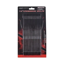 Premium Archery Crossbow Bolts - 7.5 Carbon Arrows with Aluminum Nock for Outdoor Shooting (12/24 PCS) (12pcs)