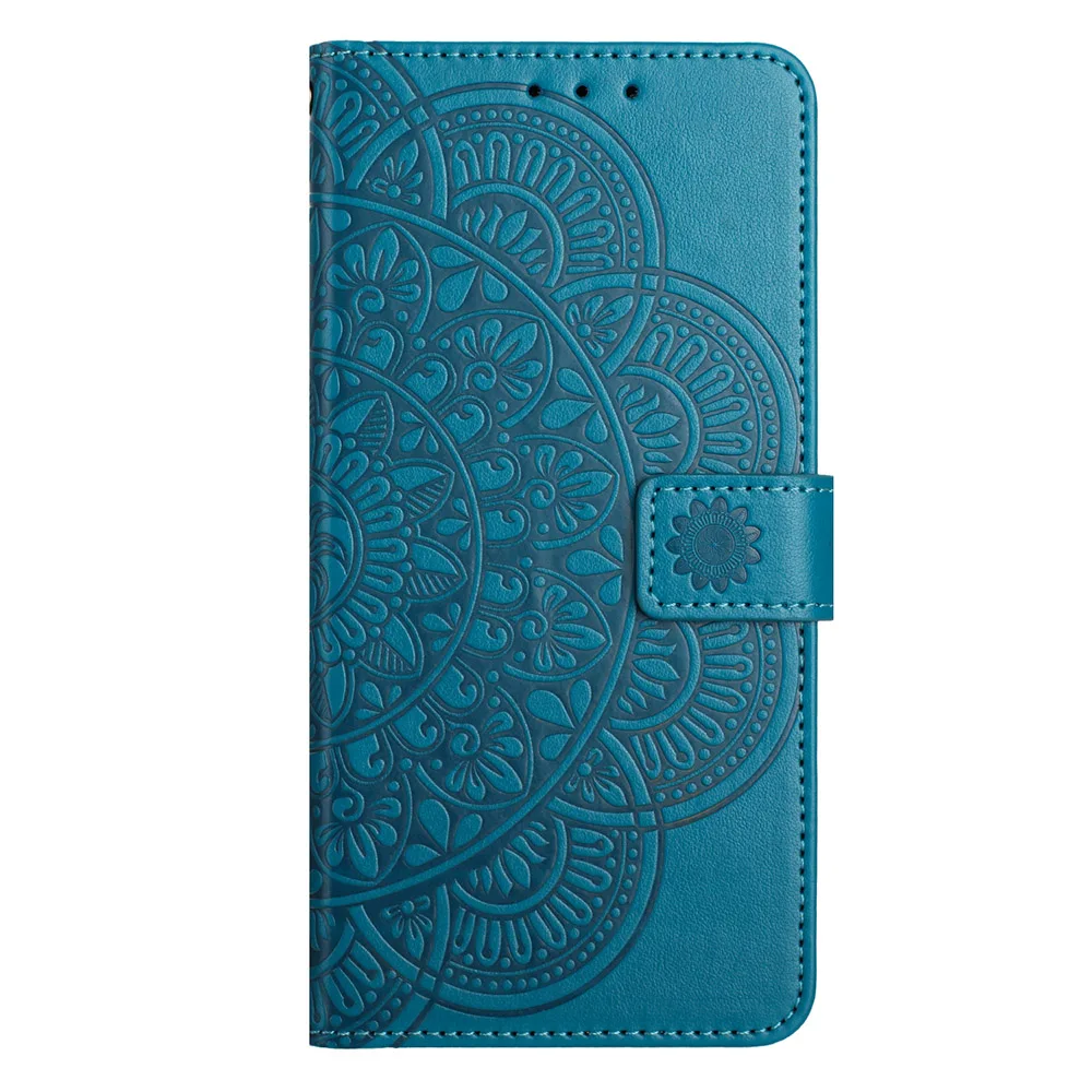 Butterfly Flower Leather Phone Wallet Case with Card Holder and Flip Cover