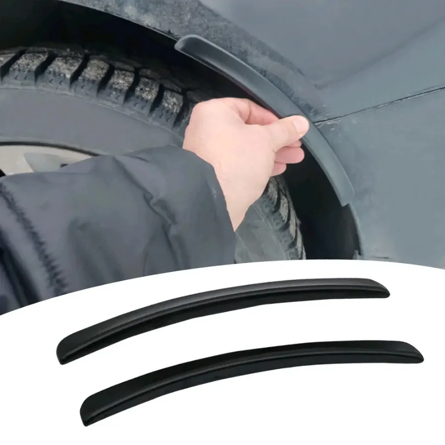

2Pcs Universal Car Stickers Exterior Accessories Car Wheel Eyebrow Fender Arch Decorative Strips Fender Vents Protector Cover