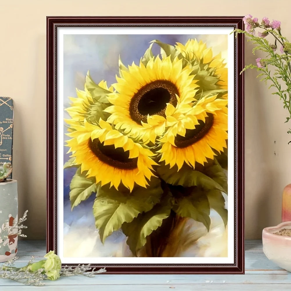 1pcDIY5DDiamondPaintingFullDiamondSunshineSunflowerDiamond