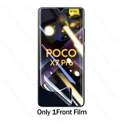 Versatile 6-in-1 Hydrogel Film Screen Protector with Camera Glass for Poco X7 5G (Only 1Front Film)