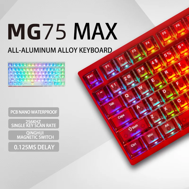 IROK MG75 PRO MAX 8K 磁気スイッチゲーミングキーボード 0.005mm RT