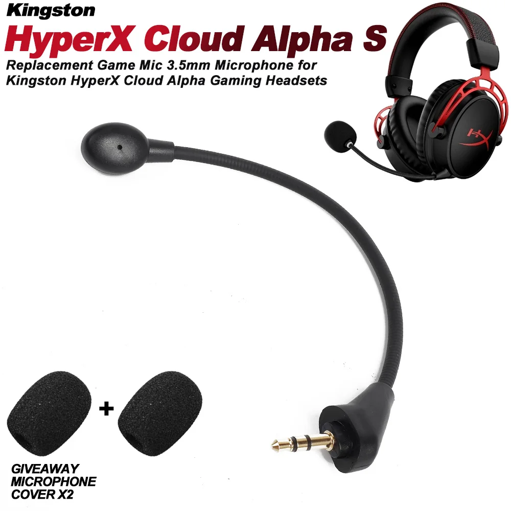 Kingston HyperX HyperX Alpha/S/Revolver S Flight S/Orbit S/MIX Replacement 3.5mm Noise Reduction Microphone Headphones Mic