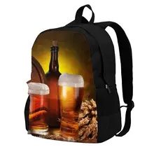 

Beer Is Calling Backpacks Drinking Hobby Girl Pattern Aesthetic Backpack Polyester Cycling Bags