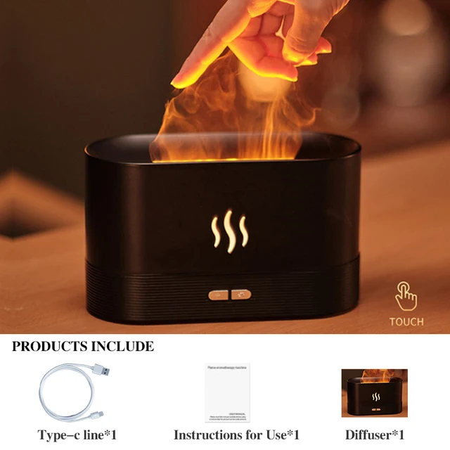 REUP Flame Aroma Diffuser Air Humidifier Ultrasonic Cool Mist Maker Fogger LED Essential Oil Jellyfish Difusor