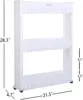 Laundry Room Organizer, Mobile Shelving Unit Organizer with 3 Large Storage Baskets, Gap Storage Slim Slide Out Pantry Storage R 3