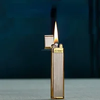 ZORRO Ultra-thin Metal Kerosene Lighter Creative Grinding Wheel Type Lightweight Portable Smoking Accessories Gadgets for Men 2