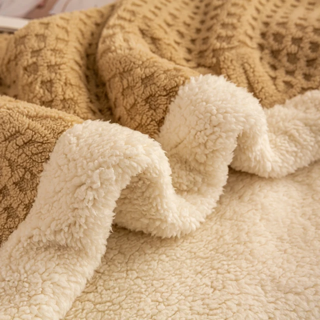 Vintage Jacquard Carved Velvet Throw Blanket – Double-Layer AB Version, Thick & Plush 5