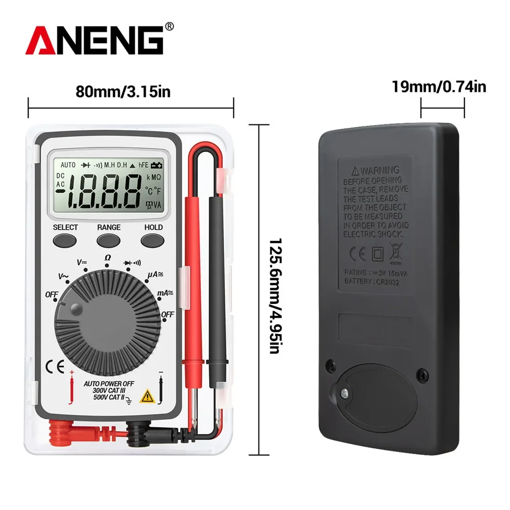 Digital multimeter multimeter tester DC/AC Voltage Current lcr meter ANENG AN101 Test Lead