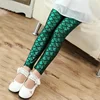 Summer Autumn Girls Leggings Mermaid Scale Printing Fall Girl Colorful Shiny Hot Pants Slim Trousers Kids Clothes 3-10Y 3