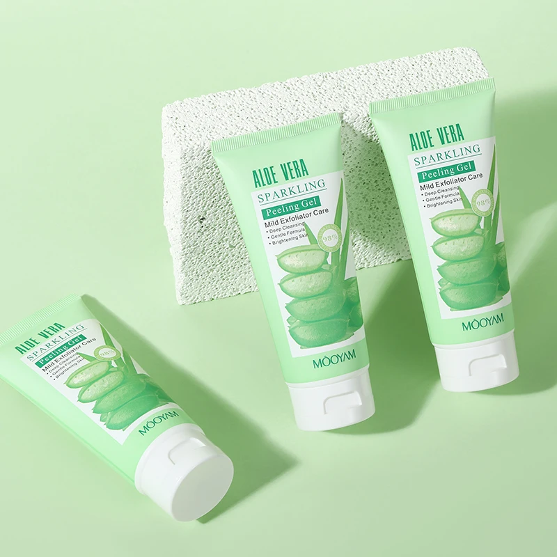 Face Moisturizing Aloe Vera Gel Facial Cleanser Aloe Vera Sparkling Peeling Gel Deep Cleansing Skin Care 5
