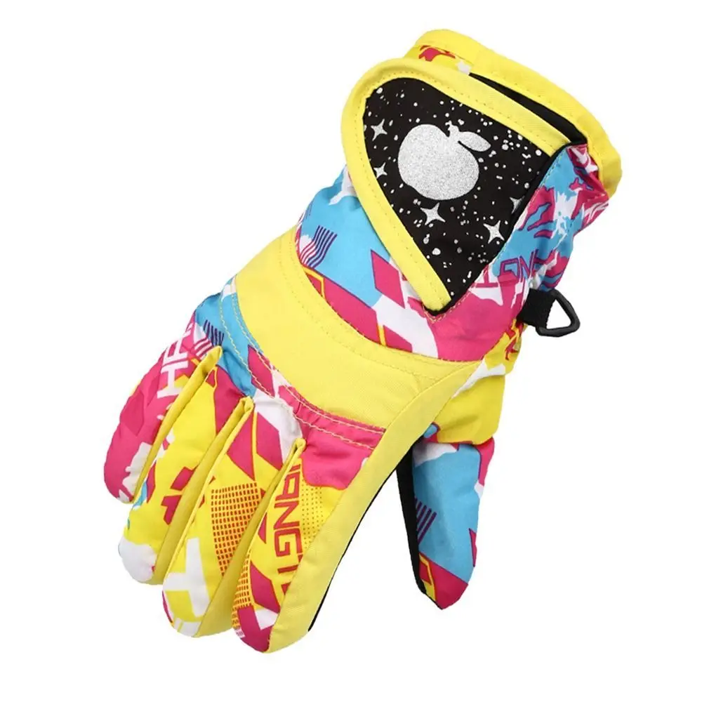 Children Winter Ski Gloves Waterproof Thicken Mittens Snow Snowboard Kids Glove for Boys Girls Keep Finger Warmer 4-7 Years Old winter gloves ski gloves baby mittens