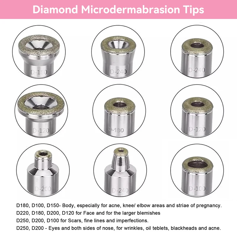 3in1 Diamond Microdermabrasion Machine For Facial Skin Care Blackhead Removal Acne Wrinkle Vacuum & Spray Tool 5