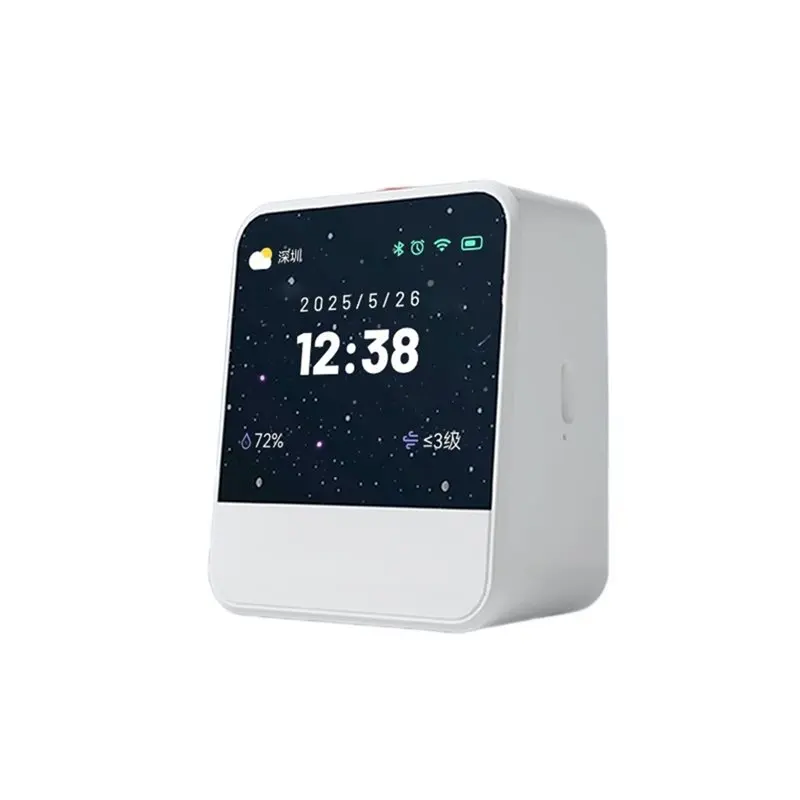 CJSD-小型シュガーキューブAIスマートスピーカー(画面、歌詞、AIスマート対話、音声AI対話、Bluetooth付きアラームクロック)