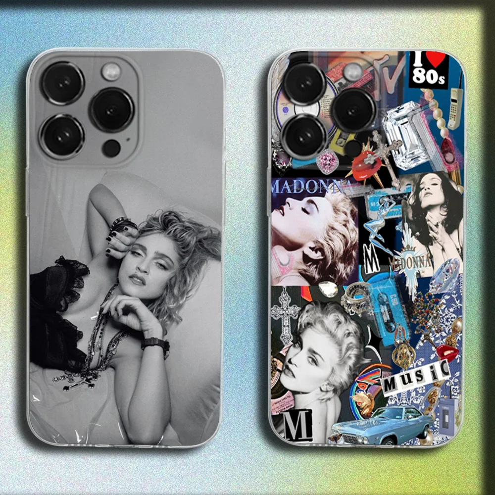 M-Madonna Singer Transparent Soft Phone Case Cover